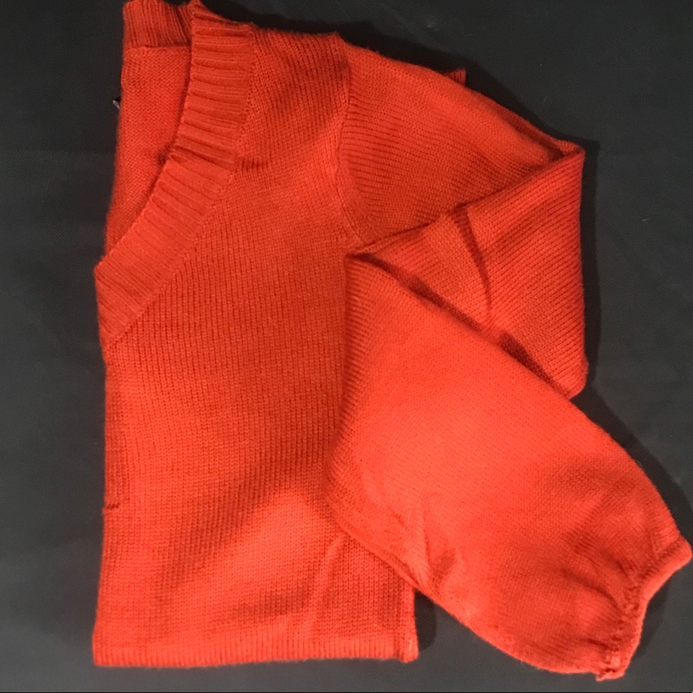 🧶Rust V-Neck Tunic Sweater